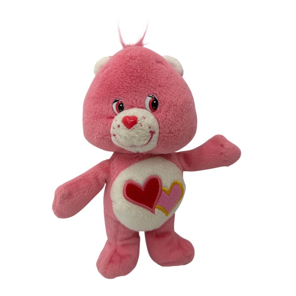 Care Bears Love-a-Lot Bear Plush Pink 8 inch Stuffed Animal Toy Vintage Style